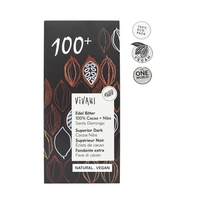 Vivani  德國100%極黑巧克力片(80g)
