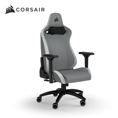 CORSAIR海盜船  TC200 電競椅-皮革款-灰白(含安裝)/CF-9010045-WW
