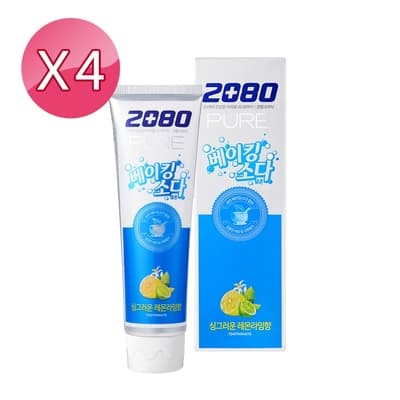 韓國2080 純小蘇打牙膏-檸檬味125gX4入