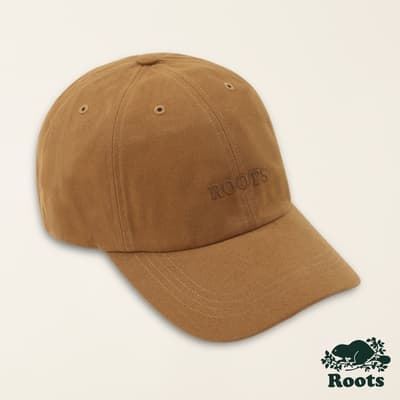 Roots配件-絕對經典系列 品牌文字棒球帽-棕色