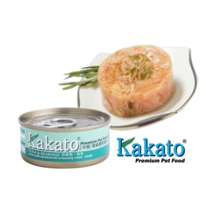 Kakato 卡格餐食罐 (鮪魚、紫菜)70g  鮮食 貓狗共食  貓罐 狗罐 天然罐 挑食