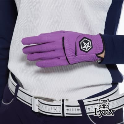 【Lynx Golf】Asher Chuck 多色系列女款防滑彈性高爾夫右手手套-紫色