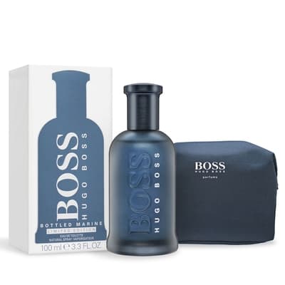 HUGO BOSS 自信海洋男性淡香水100ml+原廠男性收納包-公司貨