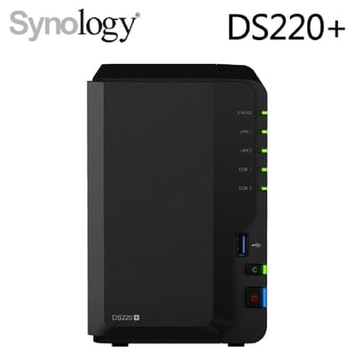 Synology 群暉科技 DS220+ NAS 含 ES.3 企業碟 4TB兩顆