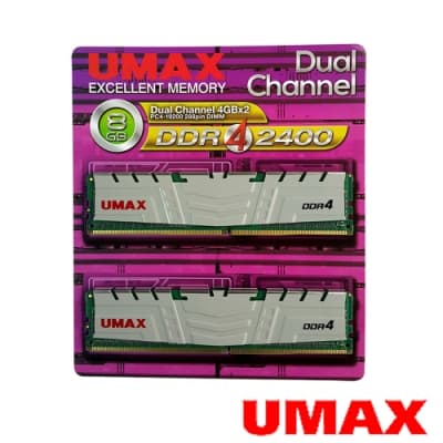 UMAX DDR4 2400 8GB(4Gx2)含散熱片-雙通道  桌上型記憶體