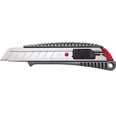 日本NT Cutter大型L刃金屬美工刀L-500GRP(自動鎖定;鋁壓鑄握把;刀片寬18mm;附折刀片器)切割刀