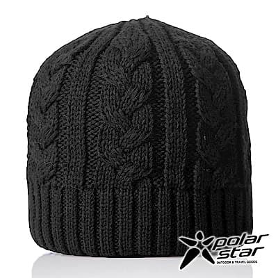 【PolarStar】中性 素色編織保暖帽『黑色』P18603