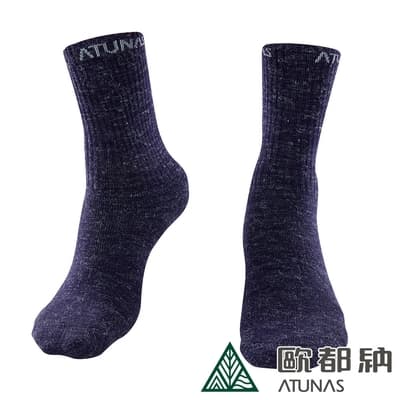 【ATUNAS 歐都納】中筒保暖雪襪A1AS2203N深藍/輕柔舒適/運動襪/登山襪