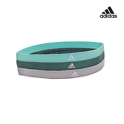 Adidas Yoga 止滑運動髮帶組(淺灰/薄荷綠/森林綠)