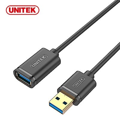 UNITEK USB3.0抗干擾傳輸延長線(0.5M)黑色