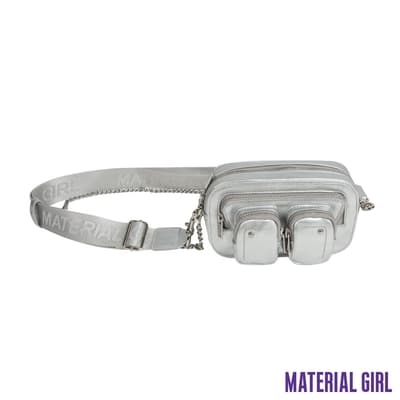 MATERIAL GIRL 美國瑪丹娜潮牌 太空感銀色小廢包 -A2103