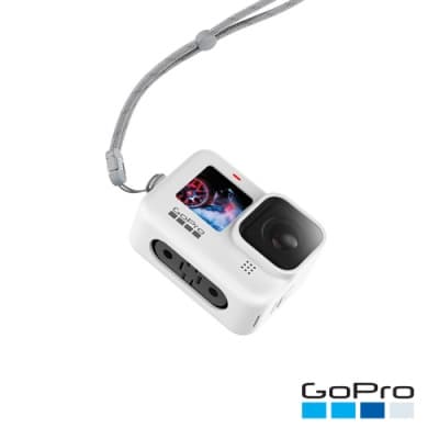 GoPro-HERO9/10/11 Black專用矽膠護套+繫繩-白ADSST-002