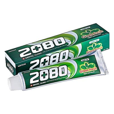 韓國2080 綠茶清新護齦牙膏80gX2入