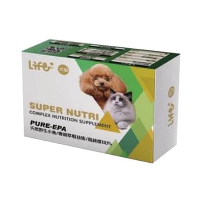 虎揚科技Life+ SUPER NUTRI魚油PURE-EPA (犬貓用) 30粒#購買第二件都贈送寵物零食*1包