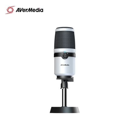 AVerMedia AM310 黑鳩USB專業麥克風 白色