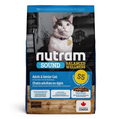NUTRAM 紐頓 S5 雞肉+鮭魚 成貓&熟齡貓糧 2kg (效期到2023/3/31)
