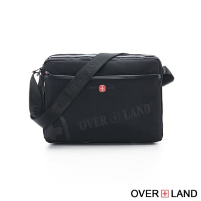 OVERLAND - 美式十字軍 - LOGO浮印拉鍊側背包 - 3141