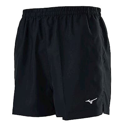 Mizuno [J2TBAA5609] 男 短褲 路跑褲 單層 平織 運動 透氣 舒適 短版 美津濃 黑