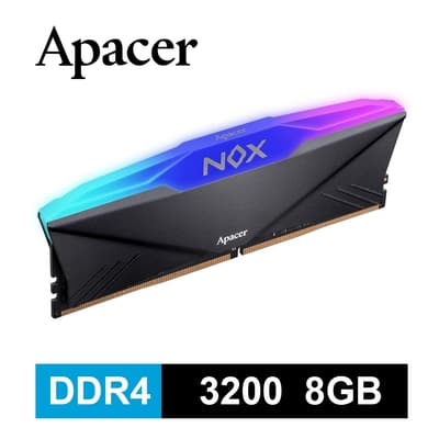 Apacer NOX RGB DDR4 3200 8GB 桌上型RGB發光電競記憶體