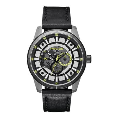 POLICE 潮流光速多功能腕錶-綠色x黑色(15410JSTB-04)-47mm