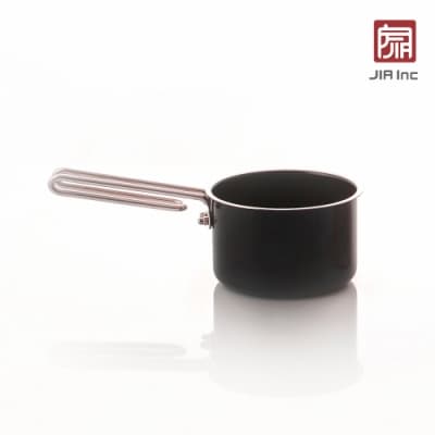 JIA 品家 虹彩鋼 琺瑯牛奶鍋14cm-黑色