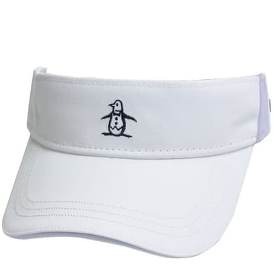 MUNSINGWEAR 品牌企鵝字母刺繡LOGO造型遮陽高爾夫帽(白)