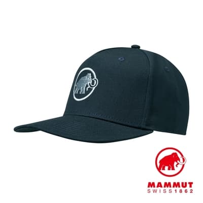【Mammut 長毛象】Massone Cap 經典有機棉棒球帽 海洋藍/灰 #1191-00640
