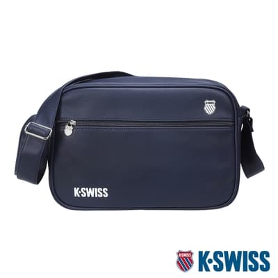 K-SWISS CT LEATHER BAG SMALL 2皮革側背包(小)-深藍