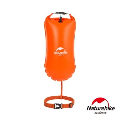 Naturehike 戶外超輕量單氣囊充氣游泳防水袋 裝備袋 8.5L 附腰帶 橘色-急