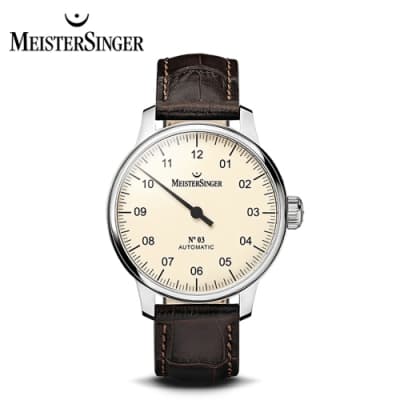 MeisterSinger 明斯特單指針 AM903 自動上鍊 N°03 象牙白 43mm