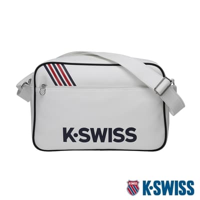 K-SWISS CT LEATHER BAG SMALL 1皮革側背包(小)-白
