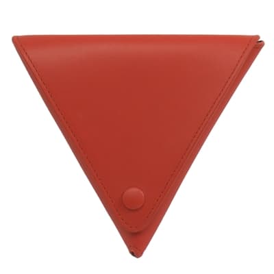 BOTTEGA VENETA 新款摺疊釦式三角卡片/零錢包(紅)