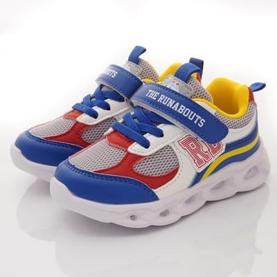 新品任選★THE RUNABOUTS童鞋 電燈運動競速款-SE22116灰藍(中小童段)