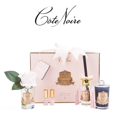 【法國 Cote Noire 寇特蘭】法式粉紅玫瑰香氛禮盒組