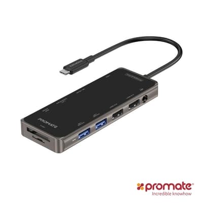 Promate 11合1 USB Type C 充電傳輸集線器(PrimeHUB-Pro)