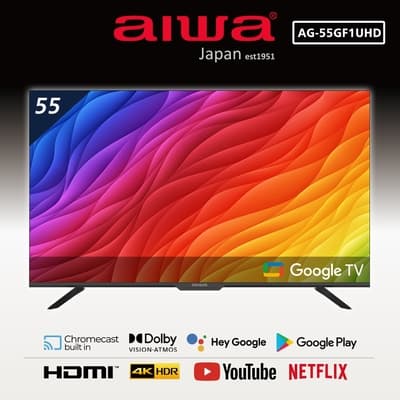 AIWA 日本愛華 55吋4K HDR Google TV認證 智慧聯網液晶顯示器-AG-55GF1UHD(不含安裝)