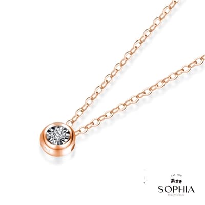 SOPHIA 蘇菲亞珠寶 - 永恆之戀 18K玫瑰金 鑽石項墜