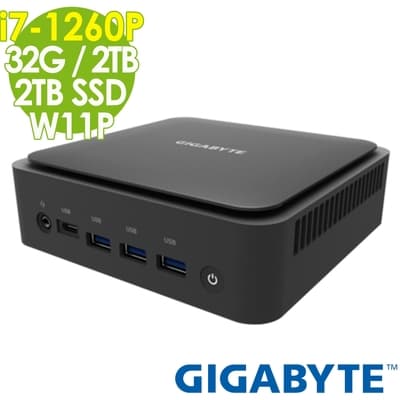 Gigabyte 技嘉 12代 BRIX 迷你電腦 (i7-1260P/32G/2TB+2TB SSD/W11P)