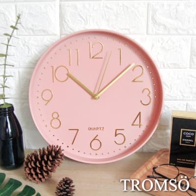 TROMSO紐約時代玫瑰金靜音時鐘