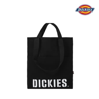 Dickies男女款黑色純棉大Logo品牌印花托特包|DK011099BLK