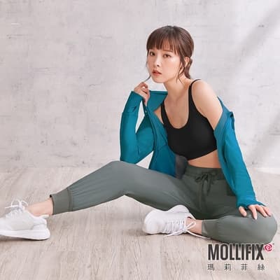 【銀纖維抗菌系列】Mollifix 瑪莉菲絲 彈力修身訓練外套 (海洋藍)