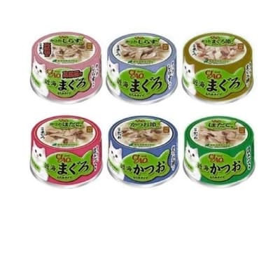 【48入組】日本CIAO近海鮪魚罐/鰹魚罐系列 80g(購買第二件都贈送寵物零食*1包)
