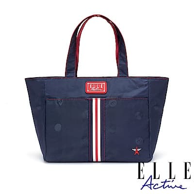 ELLE Active 經典復刻系列-托特包/購物袋/手提袋-小-藍色