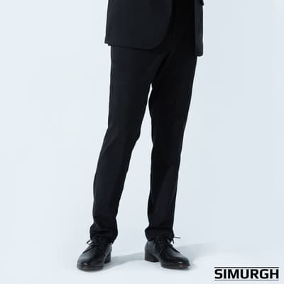 SIMURGH-舒仕裝-針織透氣彈性西裝褲-黑色