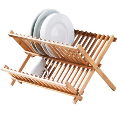 《Premier》竹製摺疊碗盤瀝水架(40cm)