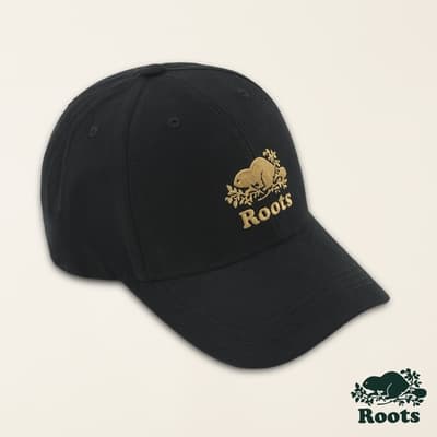 Roots配件-#Roots50系列 光芒海狸經典棒球帽-黑色