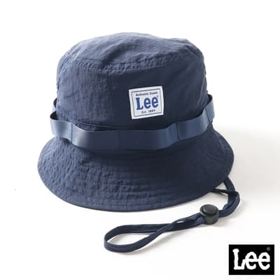 Lee 造型織帶漁夫帽 遮陽帽 帽繩可拆 深海藍