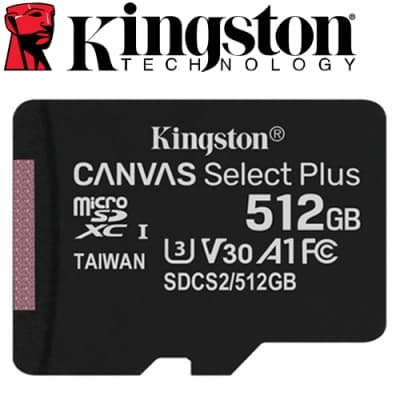 Kingston 金士頓 512G 100MB/s U3 microSDXC UHS-I A1 V30 記憶卡 SDCS2/512GB