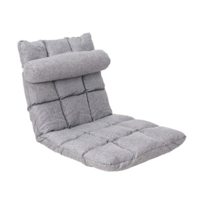 樂嫚妮 和室椅/懶骨頭-五段調節-可拆洗-附腰枕-灰色