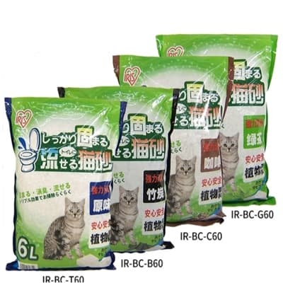 IRIS 豆腐猫砂 (竹炭/咖啡/绿茶/原味) 6L 三包組